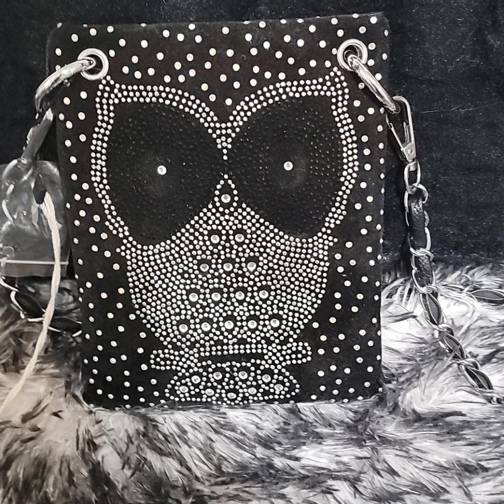 Owl small bling crossbody bag